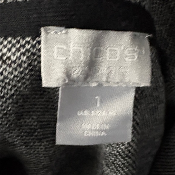 ZENERGY Cotton Cashmere Ombre Cardi Sweater Jacket in Black/Ecru Size 1 (M / 8) - Picture 7 of 7